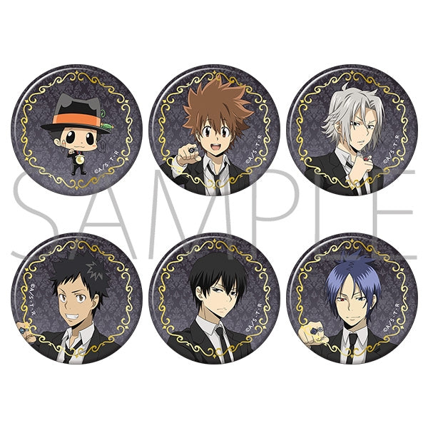 (Goods - Badge) REBORN! Foil-Stamped Chara Badge Collection Black Suit Ver. (Blind Box -Single)