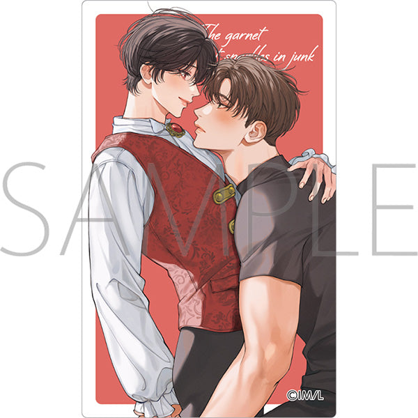 (Goods - Card) The garnet that sparkles in junk Acrylic Clear Card / Color Art