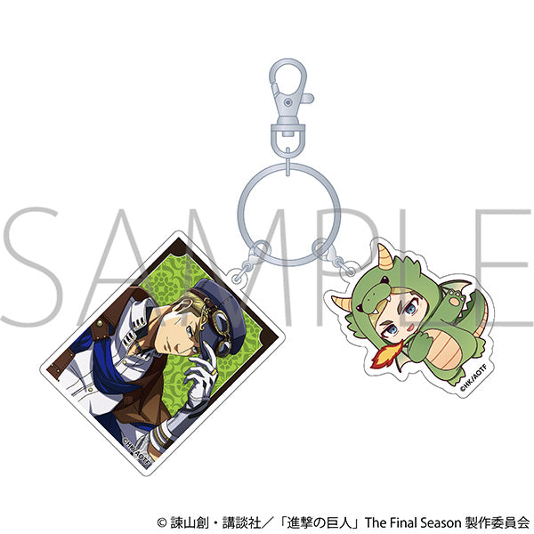 (Goods - Keychain) Attack on Titan 2 Piece Acrylic Keychain / Erwin