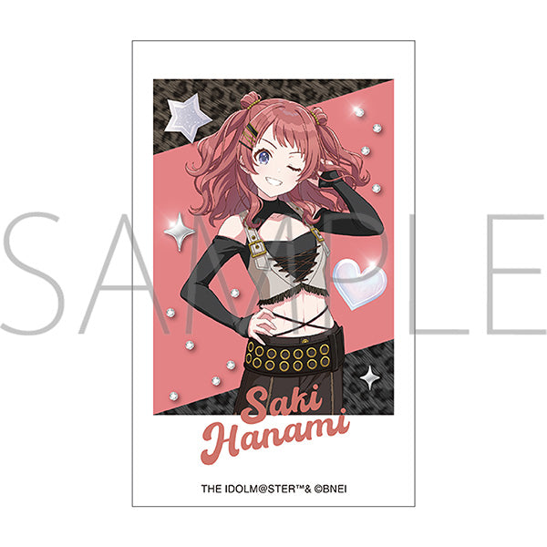 (Goods - Bromide) Gakuen iDOLM@STER Cheki & Cheki Holder Set / Saki Hanami ECLIPSE LIGHT