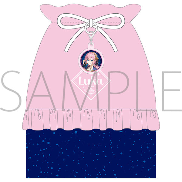 (Goods - Drawstring Pouch) Hatsune Miku Series Drawstring Pouch w/Acrylic Charm / Megurine Luka