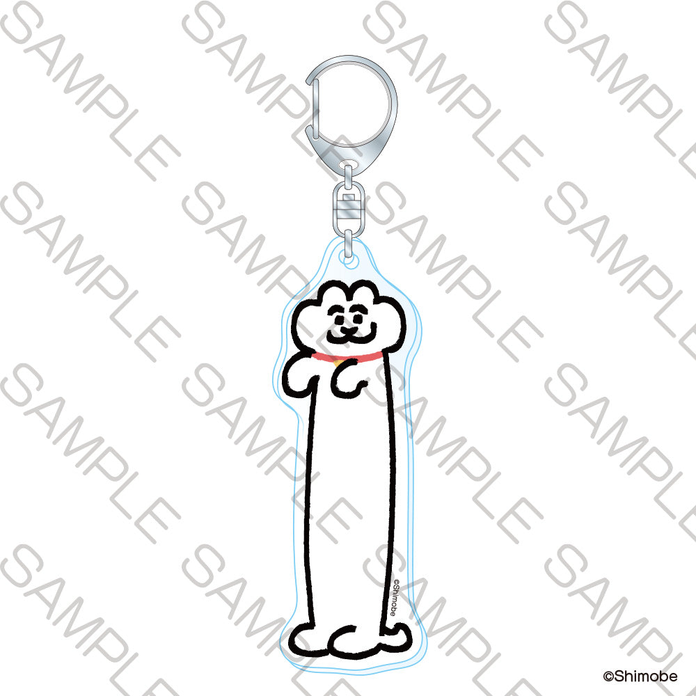(Goods - Keychain) Neko to Shimobe Slightly Long Acrylic Keychain - Stretchy Cat