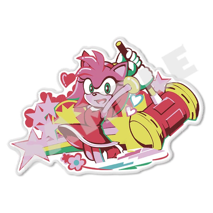 (Goods - Patch) Sonic Racing: CrossWorlds Iron-on Embroidered Patch Amy