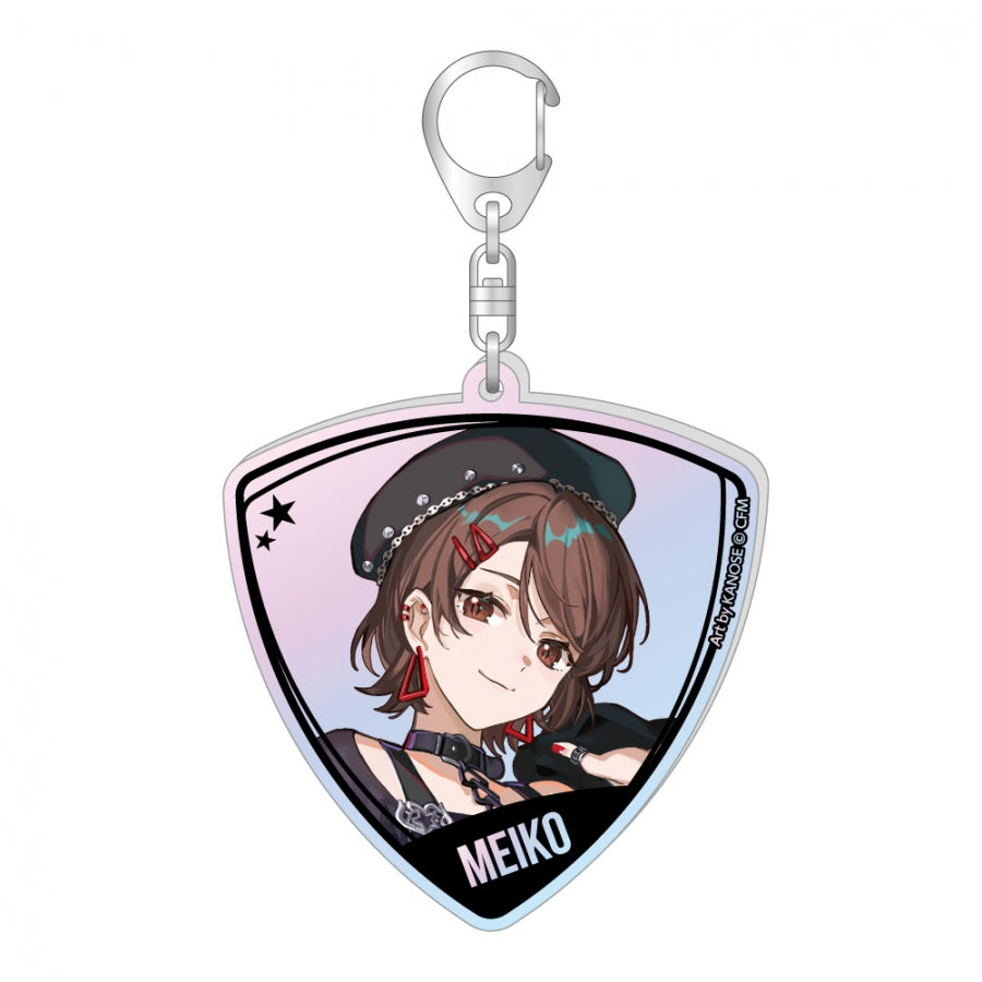 (Goods - Keychain) VOCALOID Guitar Pick Style Aurora Acrylic Keychain Band Ver. MEIKO