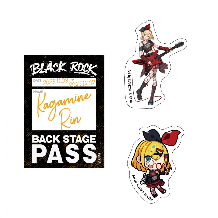 (Goods - Sticker) VOCALOID Sticker Set Band Ver. (Set of 3) Kagamine Rin