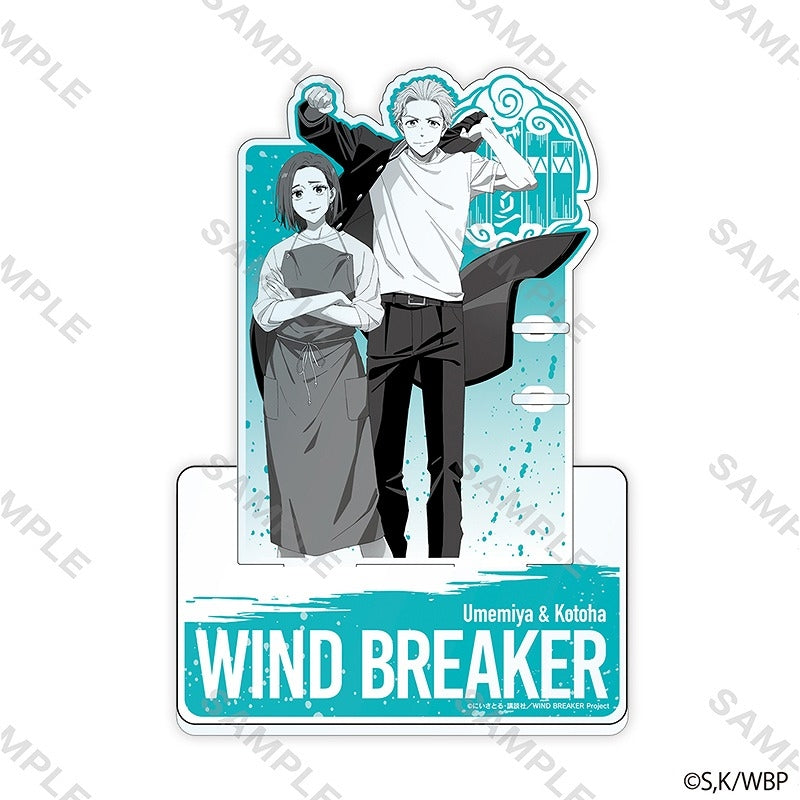 (Goods - Pen Stand) WIND BREAKER Acrylic Pen Stand Monochrome (Umemiya & Kotoha)