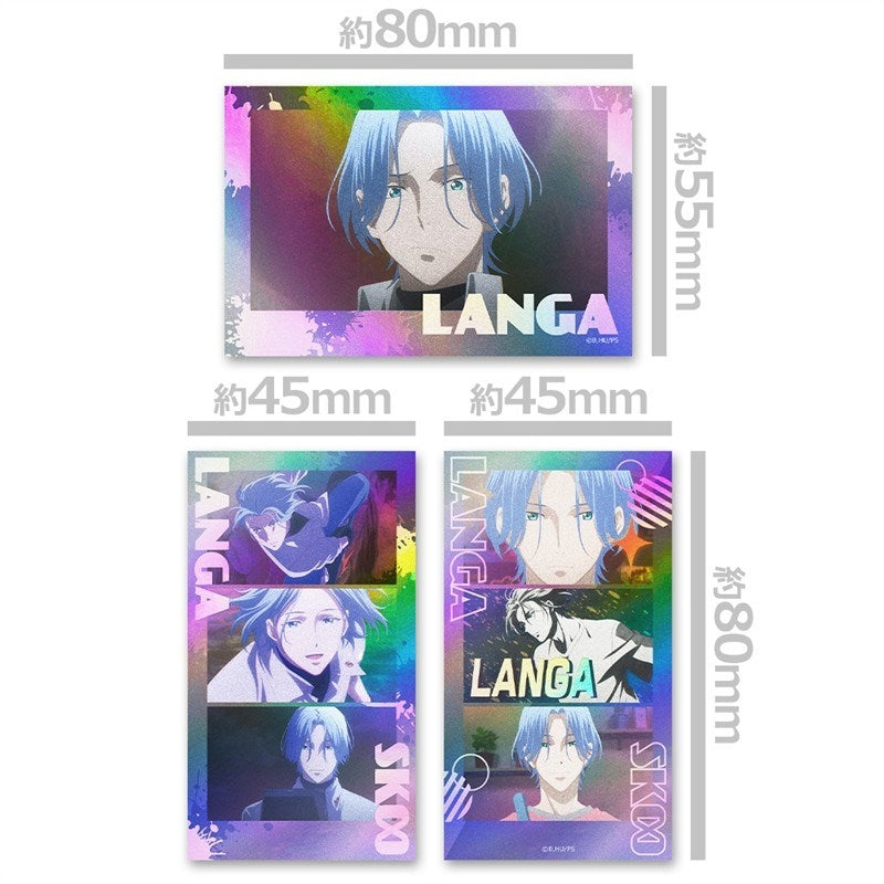 (Goods - Sticker) SK8 the Infinity Thumbnail Sparkle Sticker Set Langa Hasegawa
