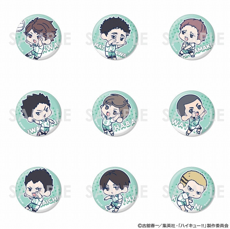 (Goods - Badge) Haikyu!! WACHATTO! Trading Button Badge Aoba Johsai High (Blind Box -Single)