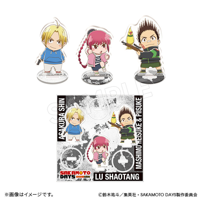 (Goods - Stand Pop) SAKAMOTO DAYS Acrylic Stand Set (Shin Asakura, Lu Xiaotang, Heisuke Mashimo)