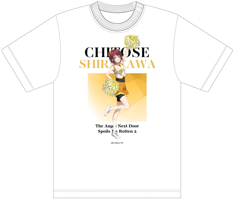 (Goods - Shirt) The Angel Next Door Spoils Me Rotten 2 (feat. Exclusive Art) T-shirt Chitose Shirakawa (Cheer Girl) XL