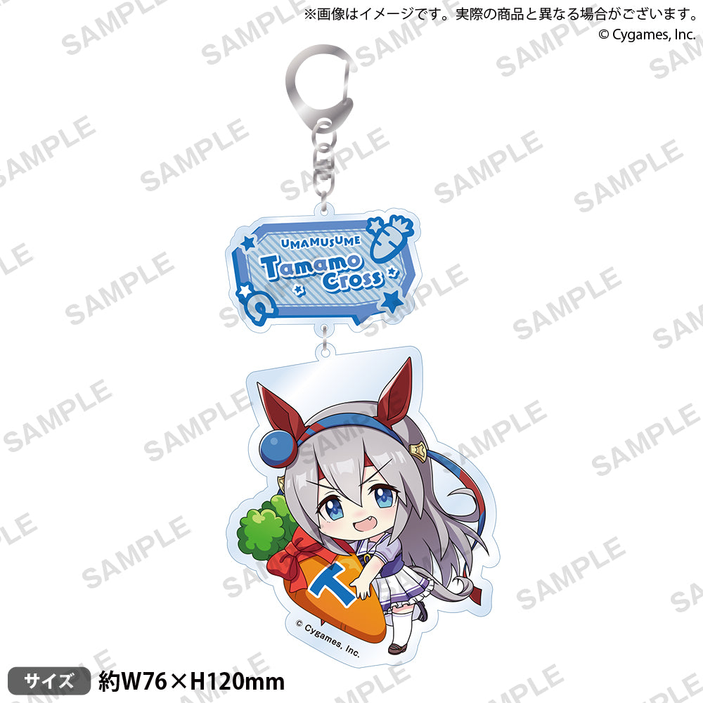 (Goods - Keychain) Uma Musume Chibi Hugging Keychain Tamamo Cross