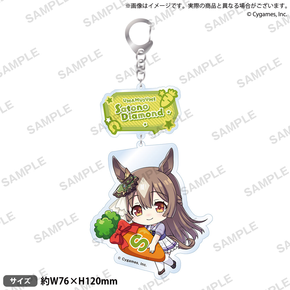 (Goods - Keychain) Uma Musume Chibi Hugging Keychain Satono Diamond