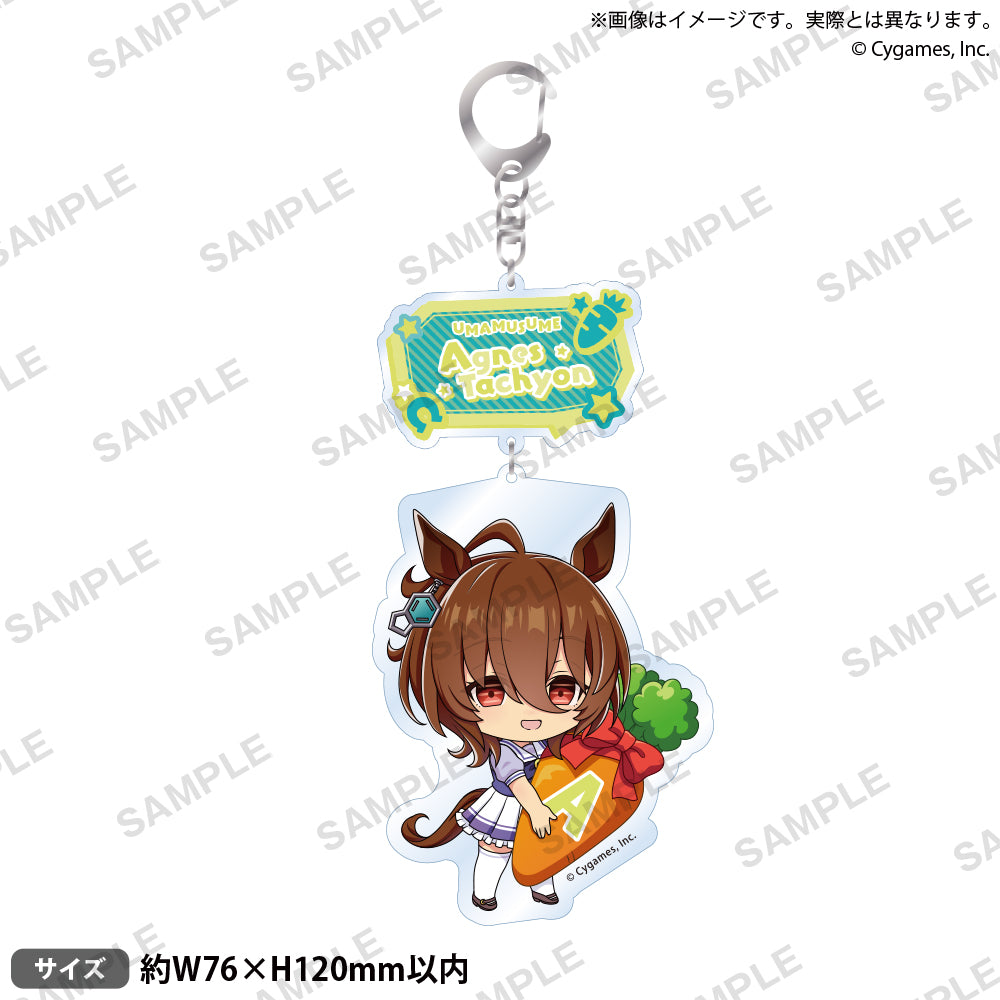 (Goods - Keychain) Uma Musume Chibi Hugging Keychain Agnes Tachyon
