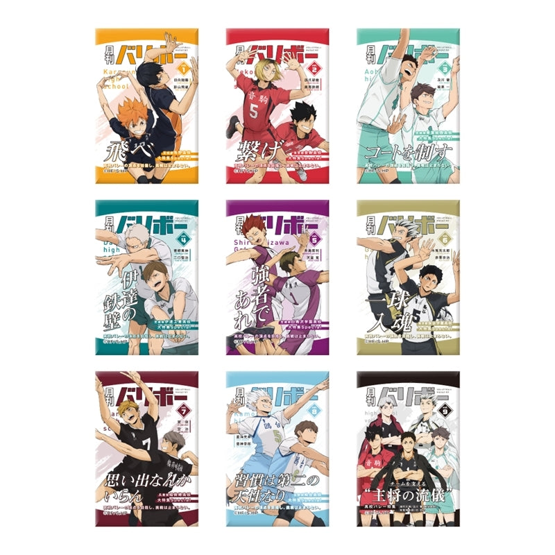 Goods - Badge) Haikyu!! Square Button Badge Selection Monthly