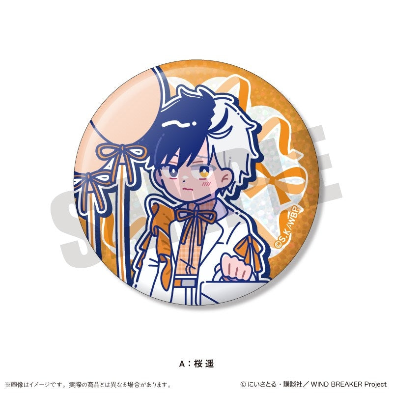 (Goods - Badge) WIND BREAKER Newtro Birthday Glitter Can Badge Sakura A