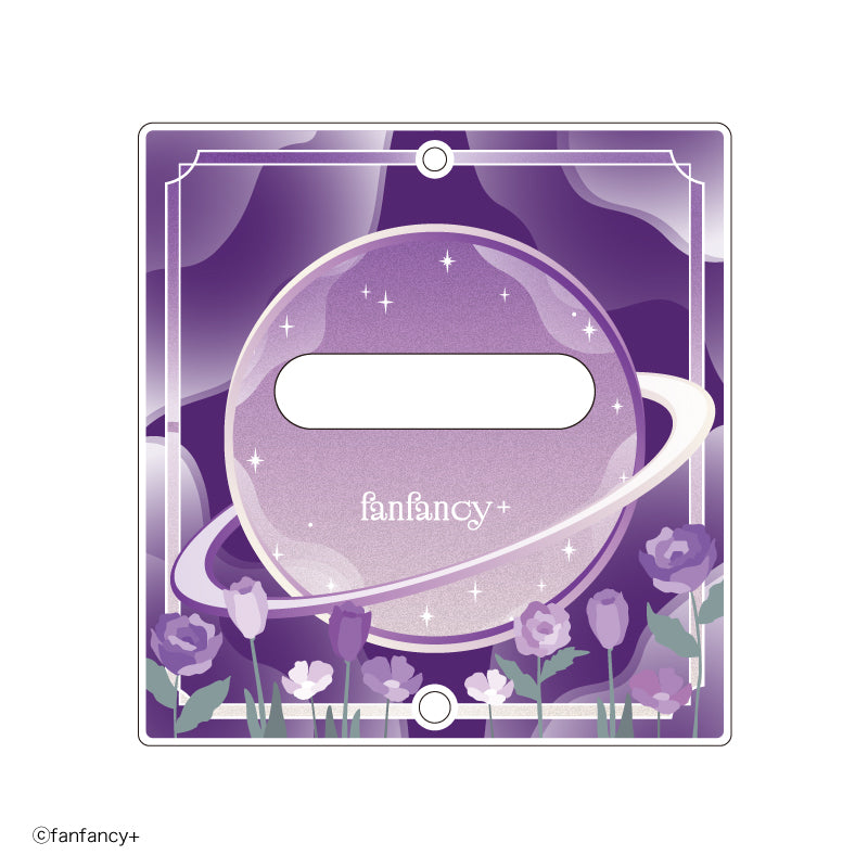 (Goods - Badge) fanfancy+ Badge Acrylic Frame Dreamy Flower (Purple)