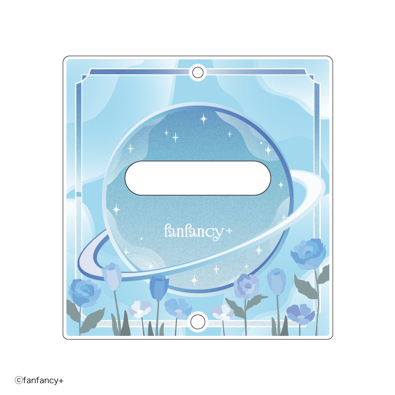 (Goods - Badge) fanfancy+ Badge Acrylic Frame Dreamy Flower (Light Blue)