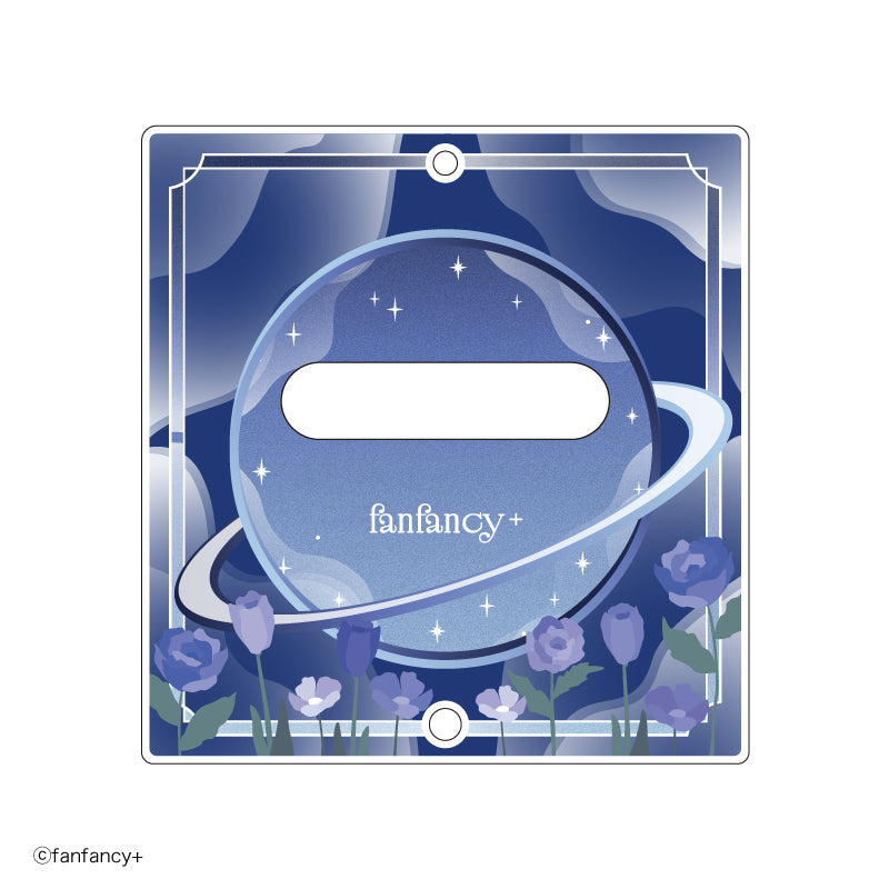 (Goods - Badge) fanfancy+ Badge Acrylic Frame Dreamy Flower (Blue)