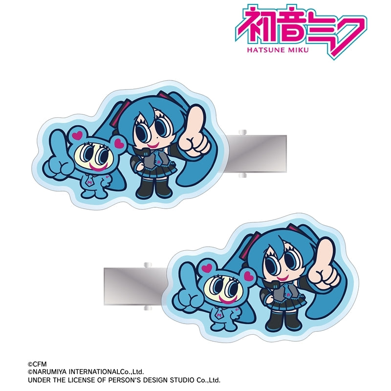 (Goods - Accessories) Hatsune Miku x Angel Blue Acrylic Hair Clip (Set of 2) Hatsune Miku & Nakamura-kun