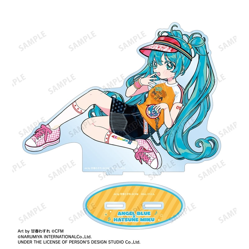 (Goods - Acrylic Stand) Hatsune Miku x Angel Blue Big Acrylic Stand Art by Amaharu Wasure Hatsune Miku Ver. B