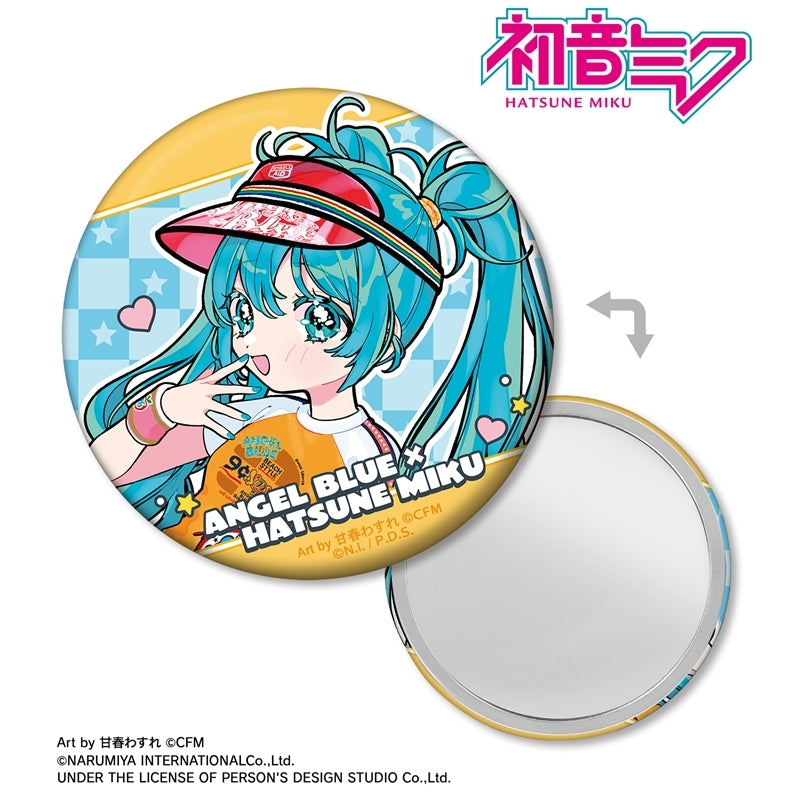 (Goods - Mirror) Hatsune Miku x Angel Blue Button Mirror Art by Amaharu Wasure Hatsune Miku Ver. B