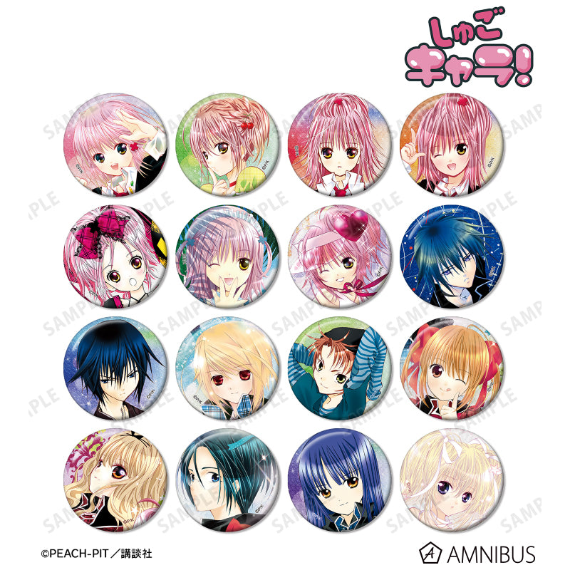 (Goods - Badge) Shugo Chara! Trading Color Illustration Glitter Button Badge (Blind Box -Single)