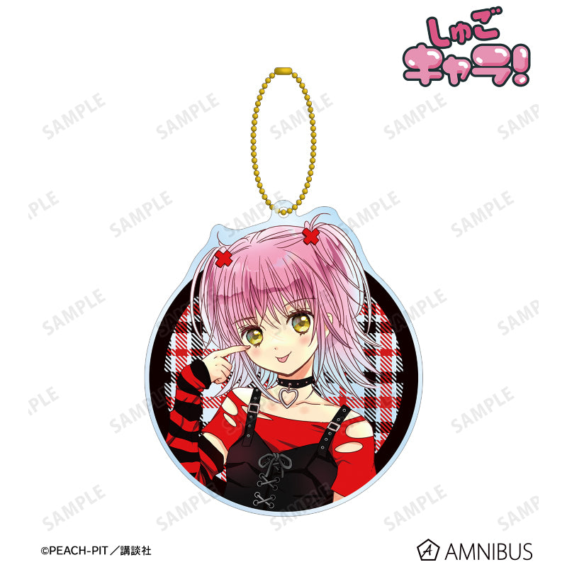 (Goods - Keychain) Shugo Chara! Big Acrylic Keychain Illustration by PEACH-PIT Amu Hinamori: Goth Punk Ver.