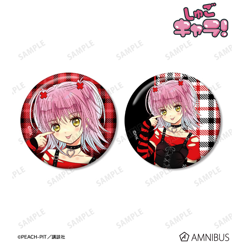 (Goods - Badge) Shugo Chara! Badge Set of 2 Illustration by PEACH-PIT Amu Hinamori: Goth Punk Ver.