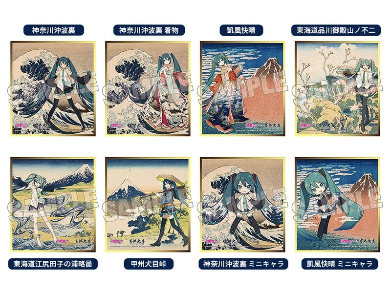 (Goods - Art Board) Hatsune Miku x Hokusai iXima Art Board (Blind Box -Single)