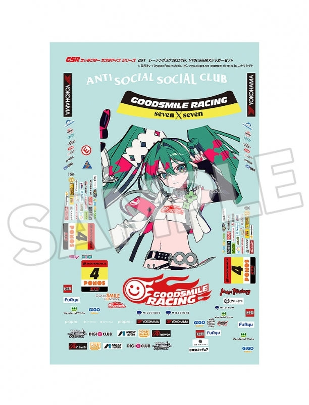 (Sticker) Hatsune Miku GT Project Racing Miku 2025 Ver. 1/10 Scale Sticker Set