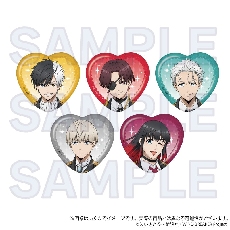 (Goods - Badge) WIND BREAKER Trading Heart-Shaped Button Badge Knight Ver. (Blind Box -Single)