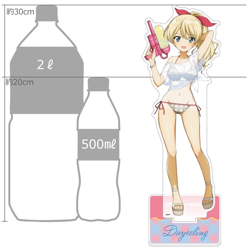 (Goods - Acrylic Stand) Girls und Panzer das Finale Exclusive Art Big Acrylic Stand (Darjeeling/Water Gun Sun Tan Ver.)