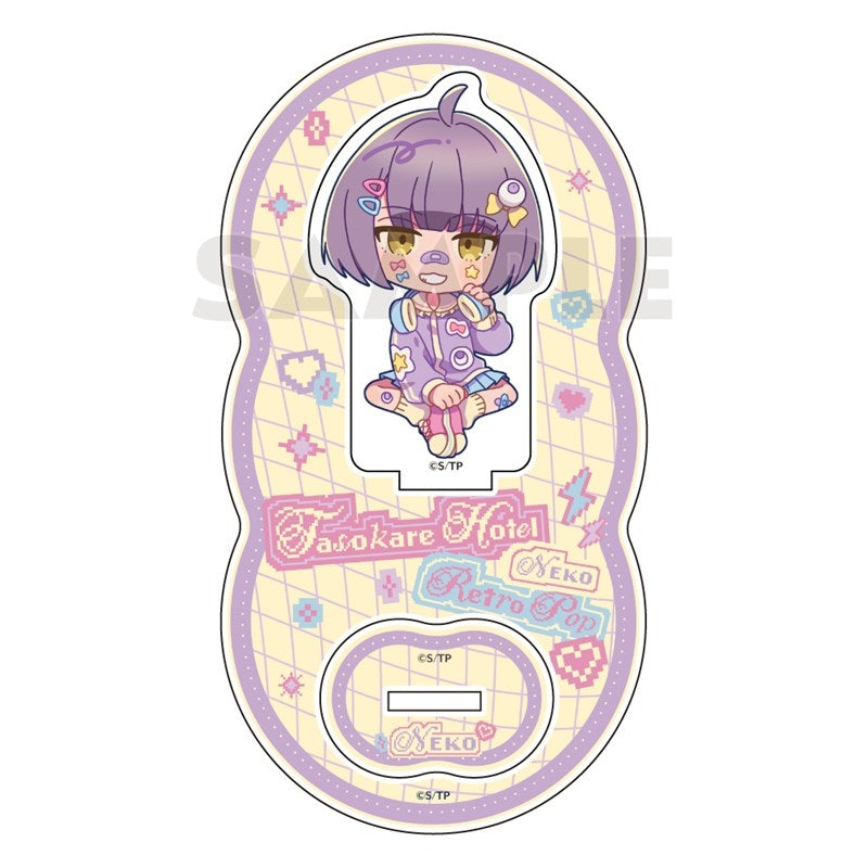 (Goods - Stand Pop) Tasokare Hotel TV Anime Acrylic Stand (Neko Tsukahara/Retro Pop)