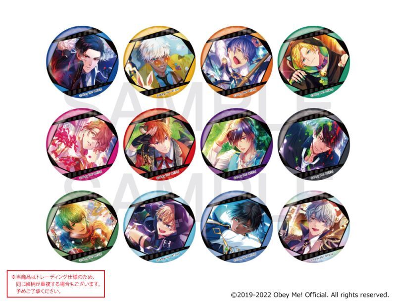 Obey Me!] mixx garden Card Puchi Colle Metallic Can Badge - Blind