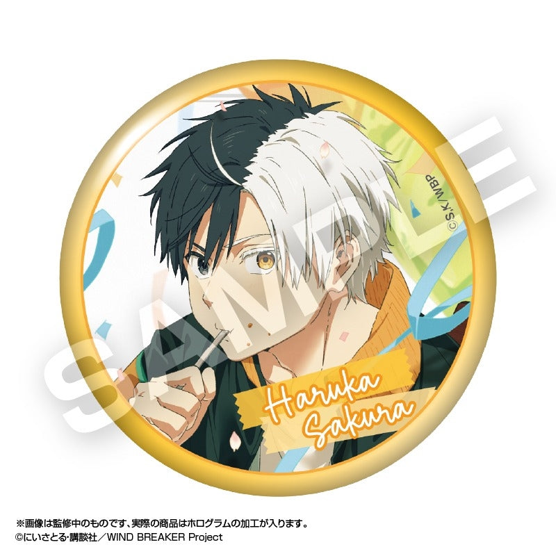 (Goods - Badge) WIND BREAKER Holographic Big Button Badge Haruka Sakura