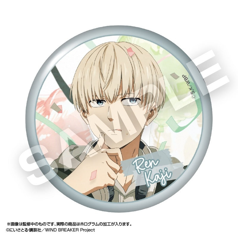 (Goods - Badge) WIND BREAKER Holographic Big Button Badge Ren Kaji