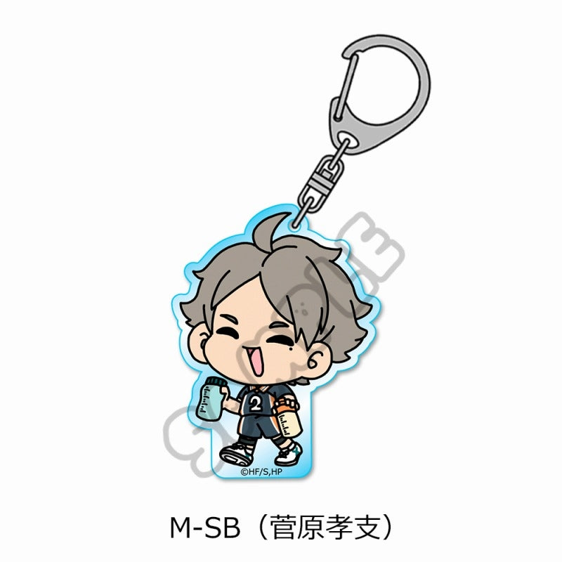 (Goods - Keychain) Haikyu!! Minna Mochocho-ka Daisakusen Vol. 2 Acrylic Keychain M-SB (Koshi Sugawara)