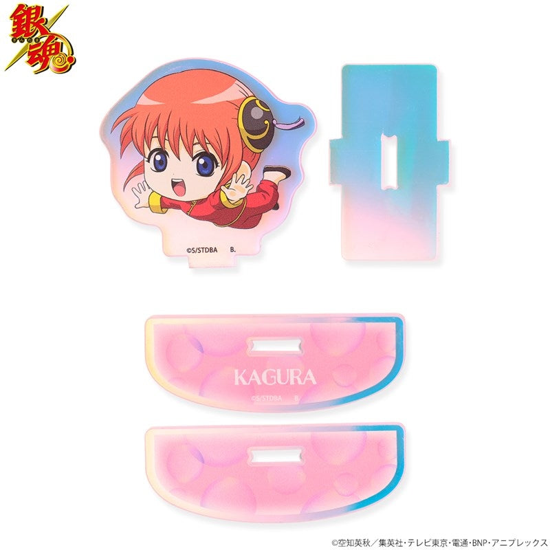 (Goods - Stand Pop) Gintama Tojikome Shabon Bubble Yurayura Iridescent Acrylic Stand Kagura