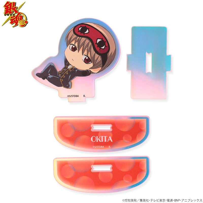 (Goods - Stand Pop) Gintama Tojikome Shabon Bubble Yurayura Iridescent Acrylic Stand Okita Sougo