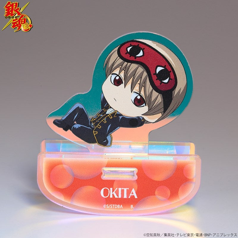 (Goods - Stand Pop) Gintama Tojikome Shabon Bubble Yurayura Iridescent Acrylic Stand Okita Sougo
