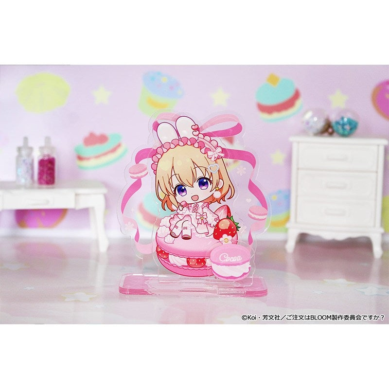 (Goods - Acrylic Stand) Is the Order a Rabbit? BLOOM Puchichoco Mini Acrylic Diorama (Cocoa) Macaron ver.