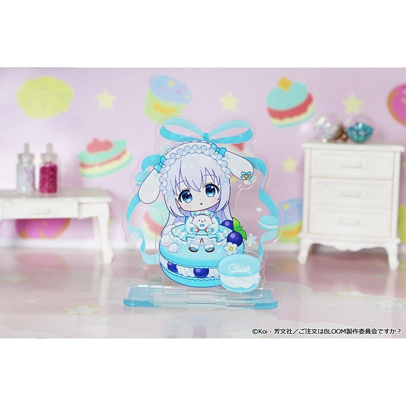 (Goods - Acrylic Stand) Is the Order a Rabbit? BLOOM Puchichoco Mini Acrylic Diorama (Chino) Macaron ver.