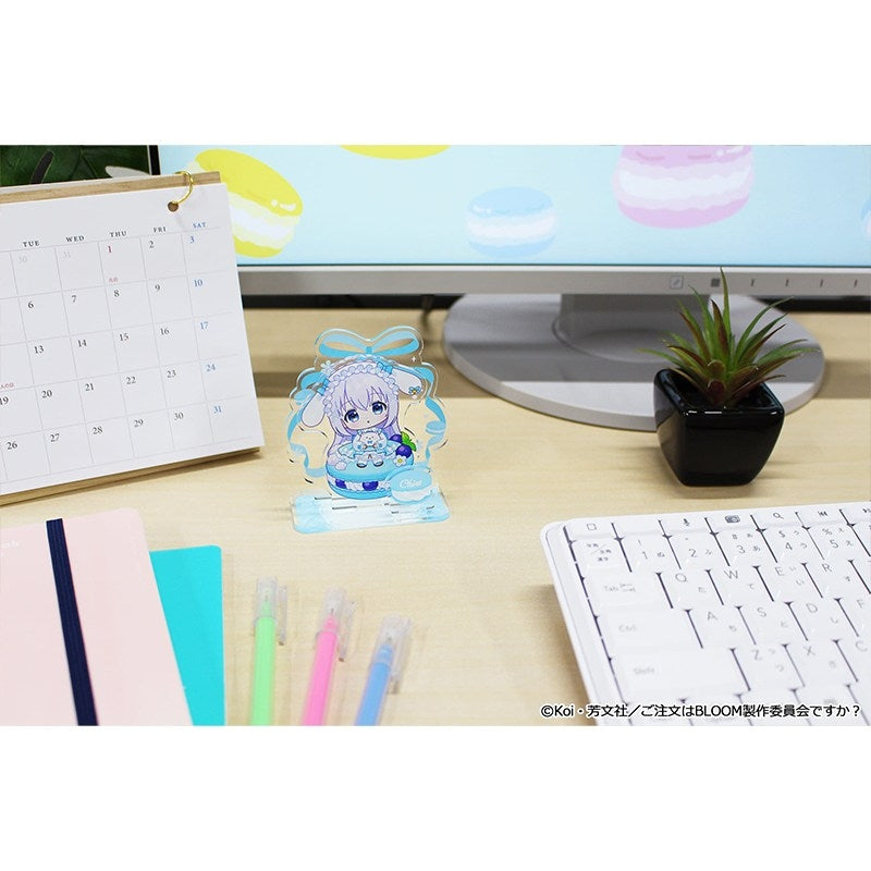 (Goods - Acrylic Stand) Is the Order a Rabbit? BLOOM Puchichoco Mini Acrylic Diorama (Chino) Macaron ver.