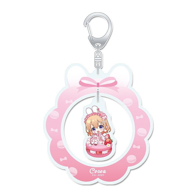 (Goods - Keychain) Is the Order a Rabbit? BLOOM Puchichoco Yurayura Acrylic Keychain (Cocoa) Macaron ver.