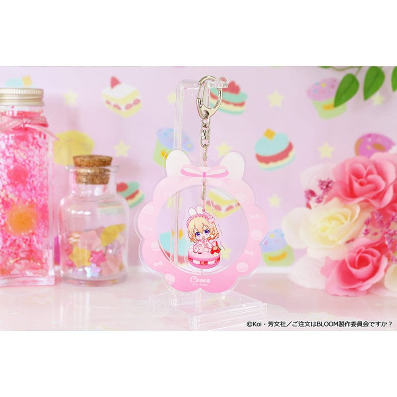 (Goods - Keychain) Is the Order a Rabbit? BLOOM Puchichoco Yurayura Acrylic Keychain (Cocoa) Macaron ver.