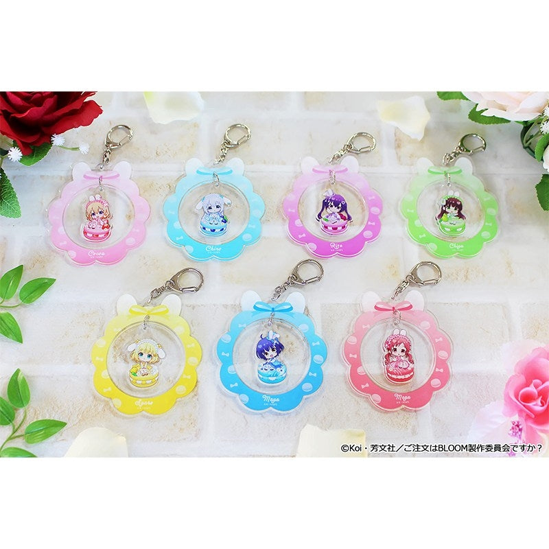 (Goods - Keychain) Is the Order a Rabbit? BLOOM Puchichoco Yurayura Acrylic Keychain (Cocoa) Macaron ver.