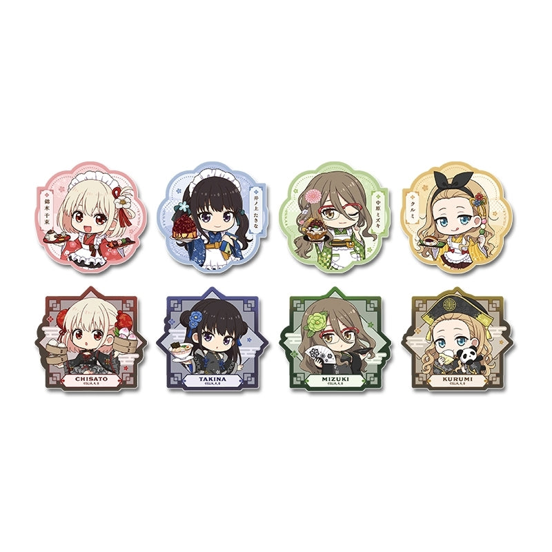 (1BOX=8)(Goods - Sticker) Lycoris Recoil TV Anime Puchi Choko Trading Sticker Kimono Maid ver. & Chinese ver.(Blind Box -Single)