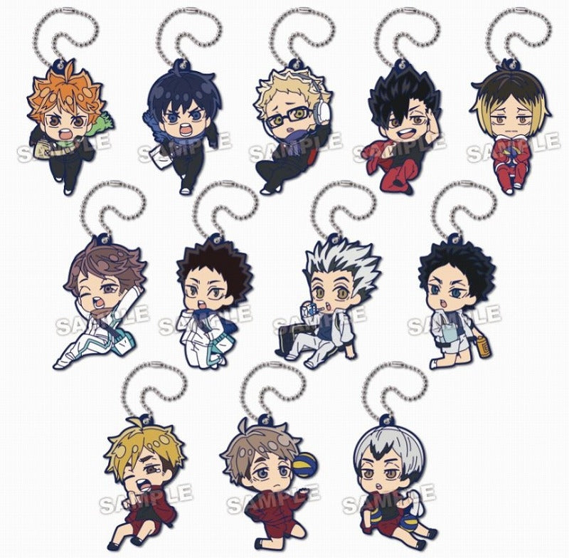 (Goods - Key Chain) Haikyu!! Rubber Chibi "Morning Training" Key Chain (Blind Box -Single)