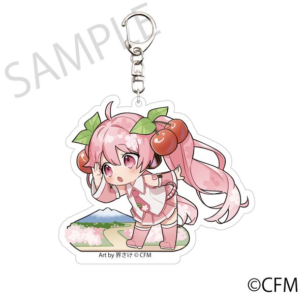 (Goods - Keychain) Hatsune Miku Sakura Miku x Hirohako 2024 Keychain Mt. Iwaki Hirosaki