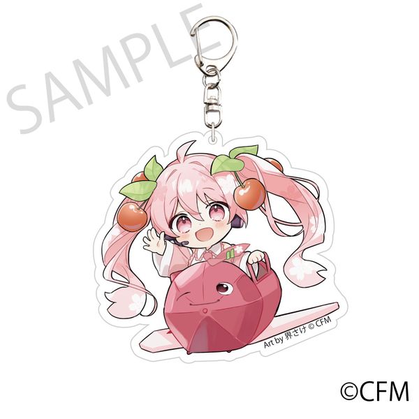 (Goods - Keychain) Hatsune Miku Sakura Miku x Hirohako 2024 Keychain Children's Country Hakodate